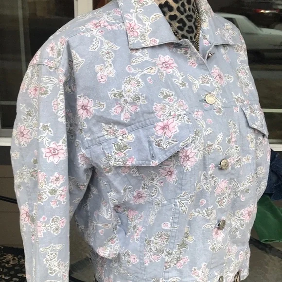 Vintage chambray crop jacket - Picture 5 of 7